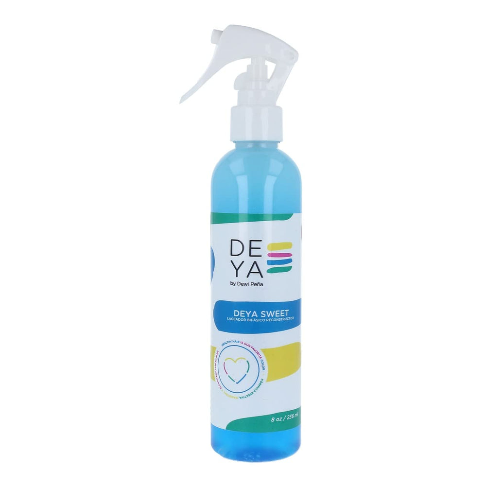 Deya Sweet Two-Phase Serum bottle close-up promoting hydration for curly hair