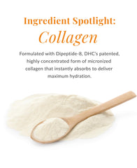DHC Super Collagen Cream application scene shows soothing daily moisturizer.