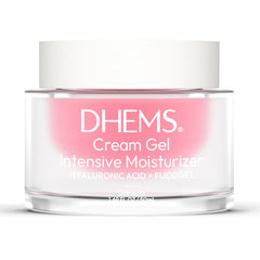 DHEMS Intensive Moisturizing Cream face jar showing rich hydration.