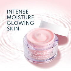 DHEMS Intensive Moisturizing Cream closeup focusing on hyaluronic acid.