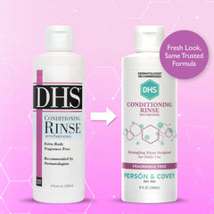 DHS Conditioning Rinse pump dispensing for easy application.