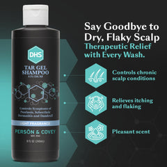 Rich lather during washing showcases thorough cleansing with DHS shampoo.