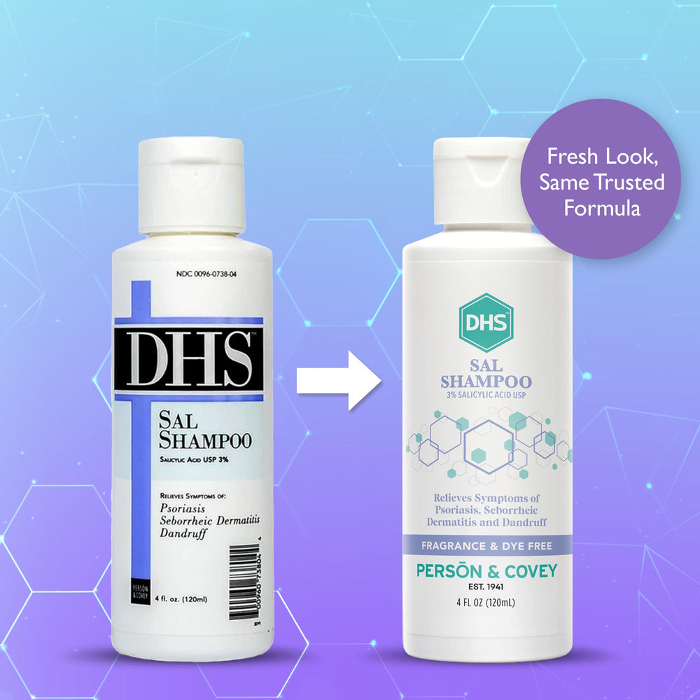 DHS SAL Shampoo lather spreading through hair, potential relief from irritation.