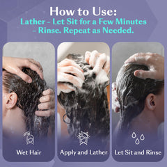 DHS SAL Shampoo on display, inviting routine for irritated scalps.