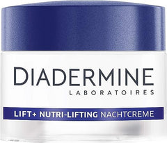 Diadermine Lift+ packaging image signaling premium night care routine