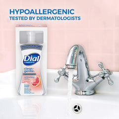 Dial hand foam shows rich lather for quick, thorough cleansing.
