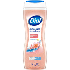 Dial Enriching Body Wash bottle front showing Himalayan Salt for hydrated, energized skin.