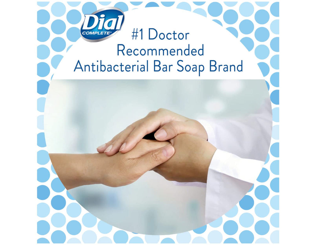 Dial Mountain Fresh surface shine highlights antibacterial formula for daily wash.