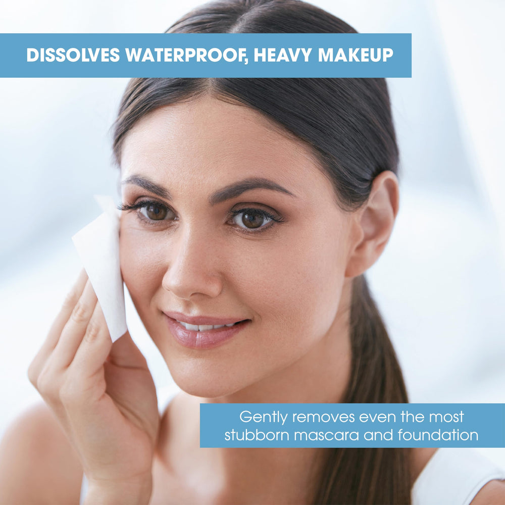 Diamond Wipes case-side 250 wipes packaging, travel-friendly makeup removal on the go.