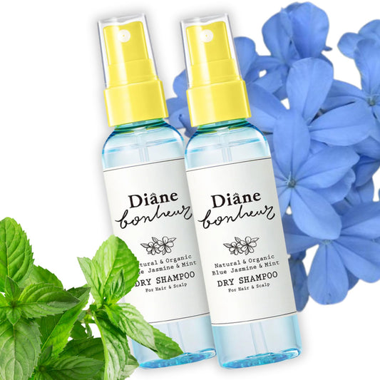 Diane Bonheur natural wet dry shampoo bottle front for travel refresh