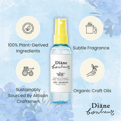 Diane Bonheur travel-size mist held in hand for on-the-go use