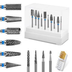 Diesisa 10-piece nail drill bits kit for versatile nail prep