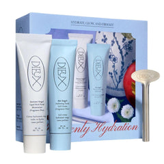Dieux Heavenly Hydration set packaging featuring Air Angel Gel Cream and Instant Angel Moisturizer for lightweight hydration and glow.
