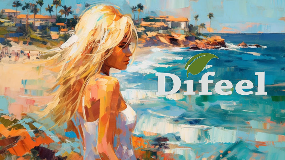Difeel large 33.8 oz bottle shown for extended use.