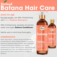 Difeel Batana Conditioner bottle with moisture hints for hydration