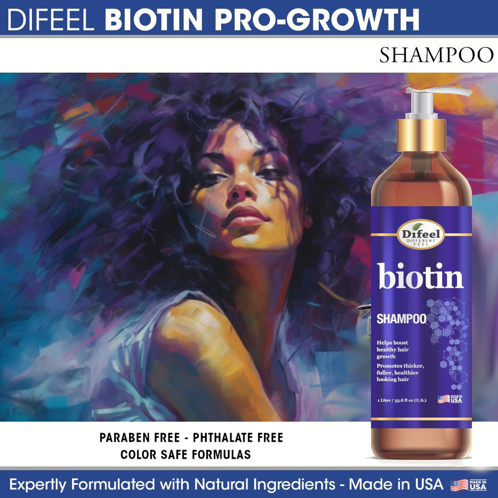 Difeel Biotin Shampoo foam lather closeup for gentle cleansing.