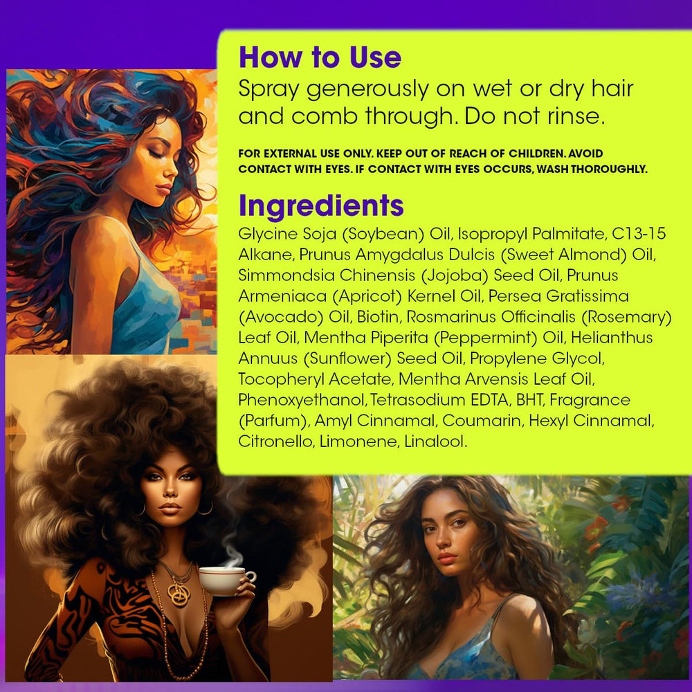 Difeel being applied to braids to detangle and protect hair
