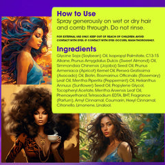Difeel being applied to braids to detangle and protect hair