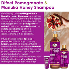 Difeel Pomegranate & Manuka Honey Hair Oil bottle nourishing lengths
