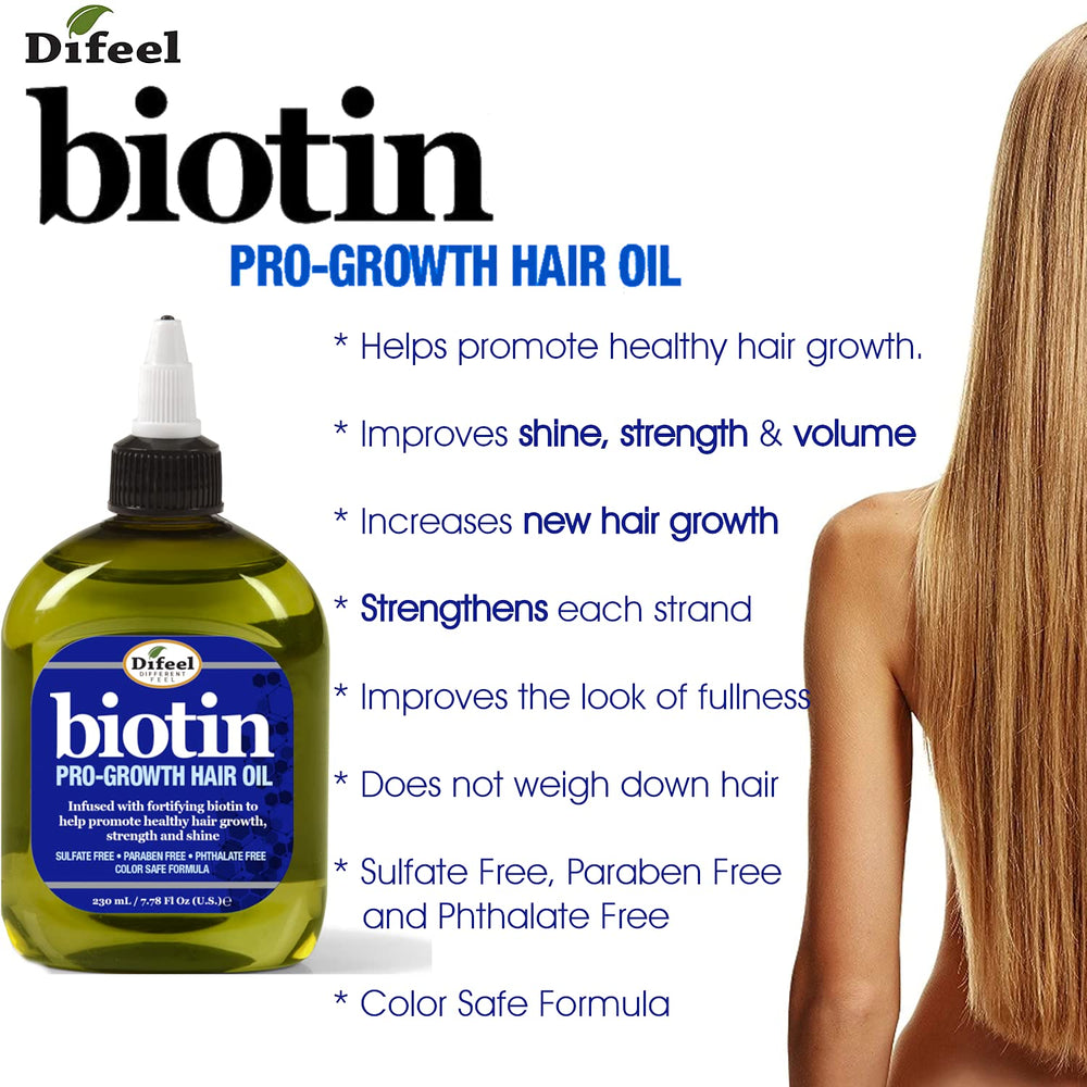 Texture swatch of Difeel ProGrowth Biotin Hair Oil shows thin, fast-absorbing finish
