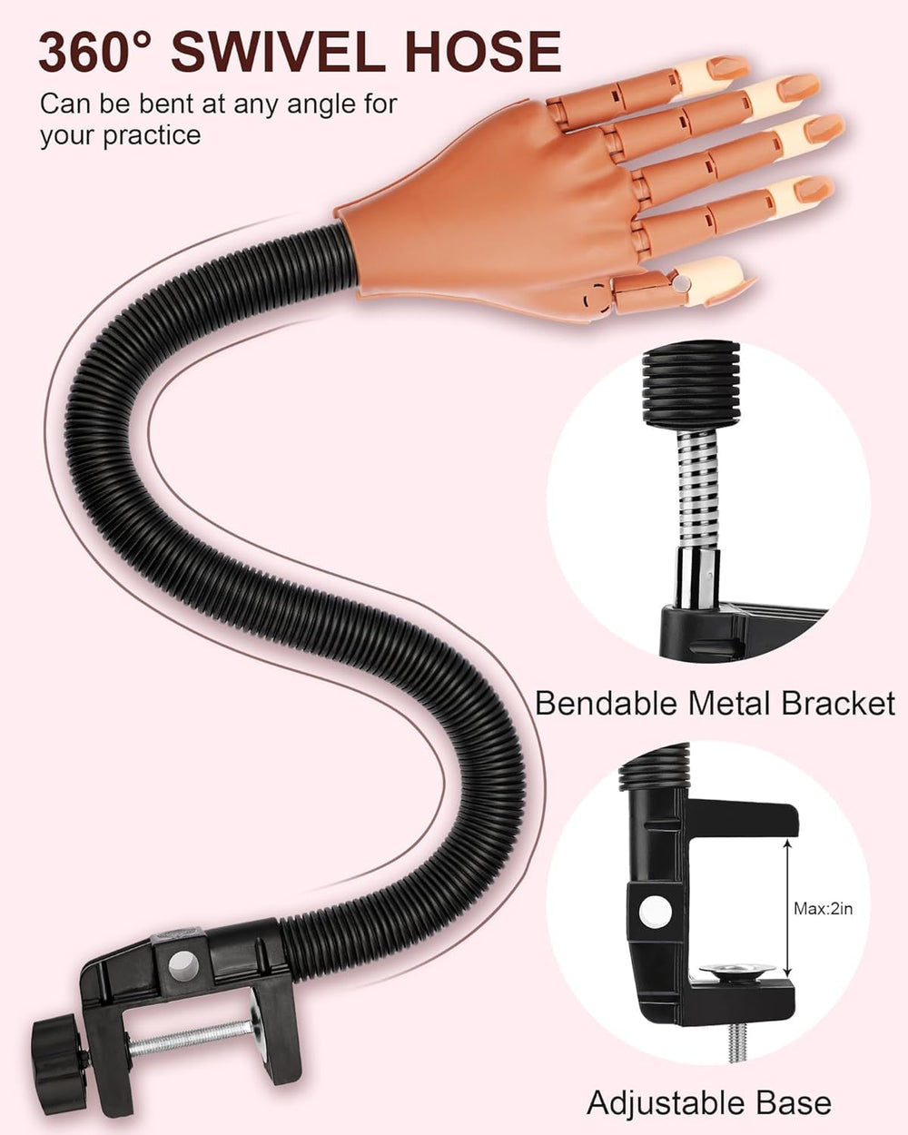 Difenni nail practice kit includes multiple nails and brushes for beginners
