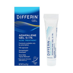 Differin acne-treatment gel tube 15g ready for daily use on breakout-prone skin