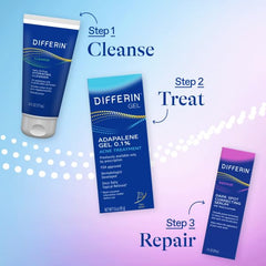 Differin citric acid symbol, surface renewal for luminous skin.