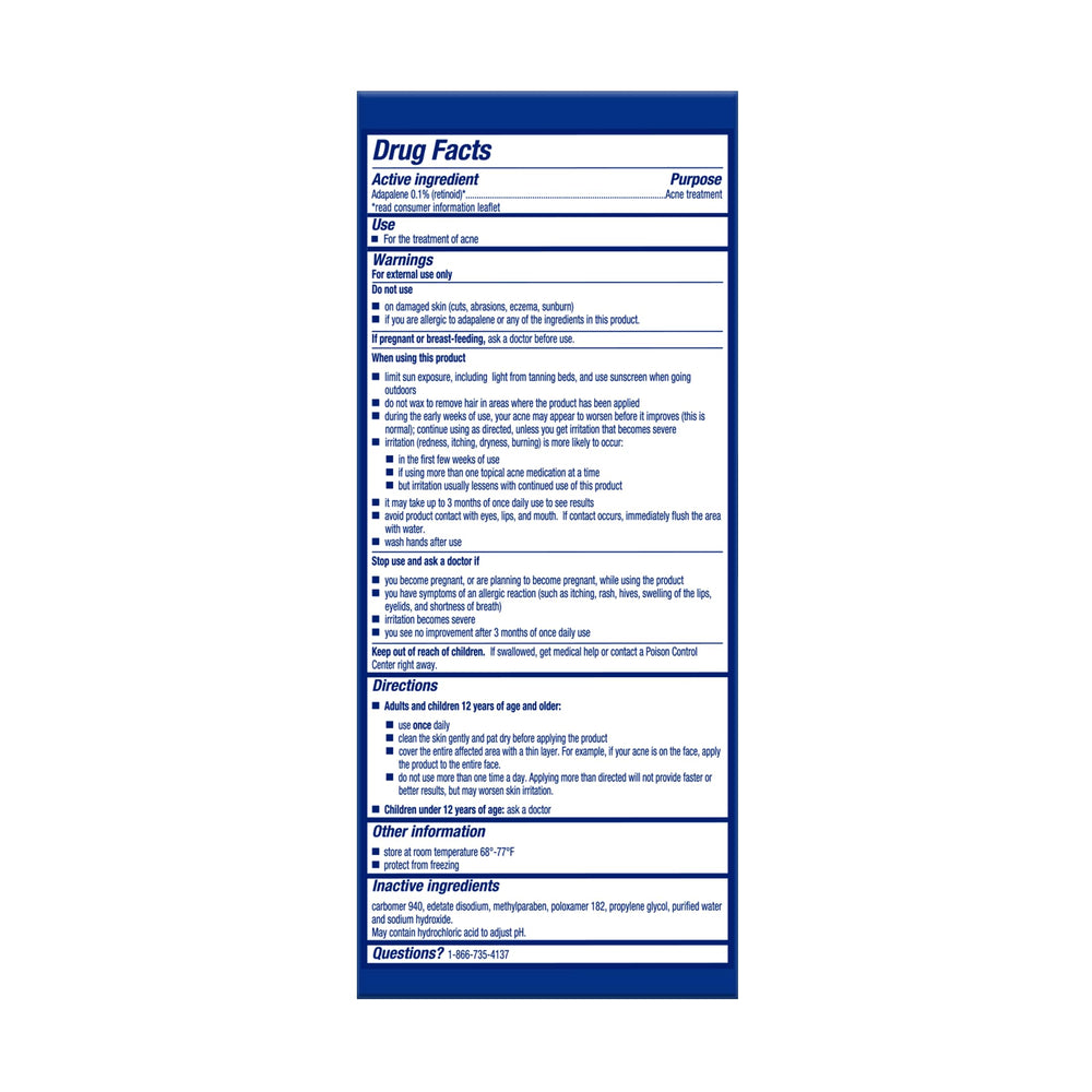 Morning or evening use shown in Differin routine image