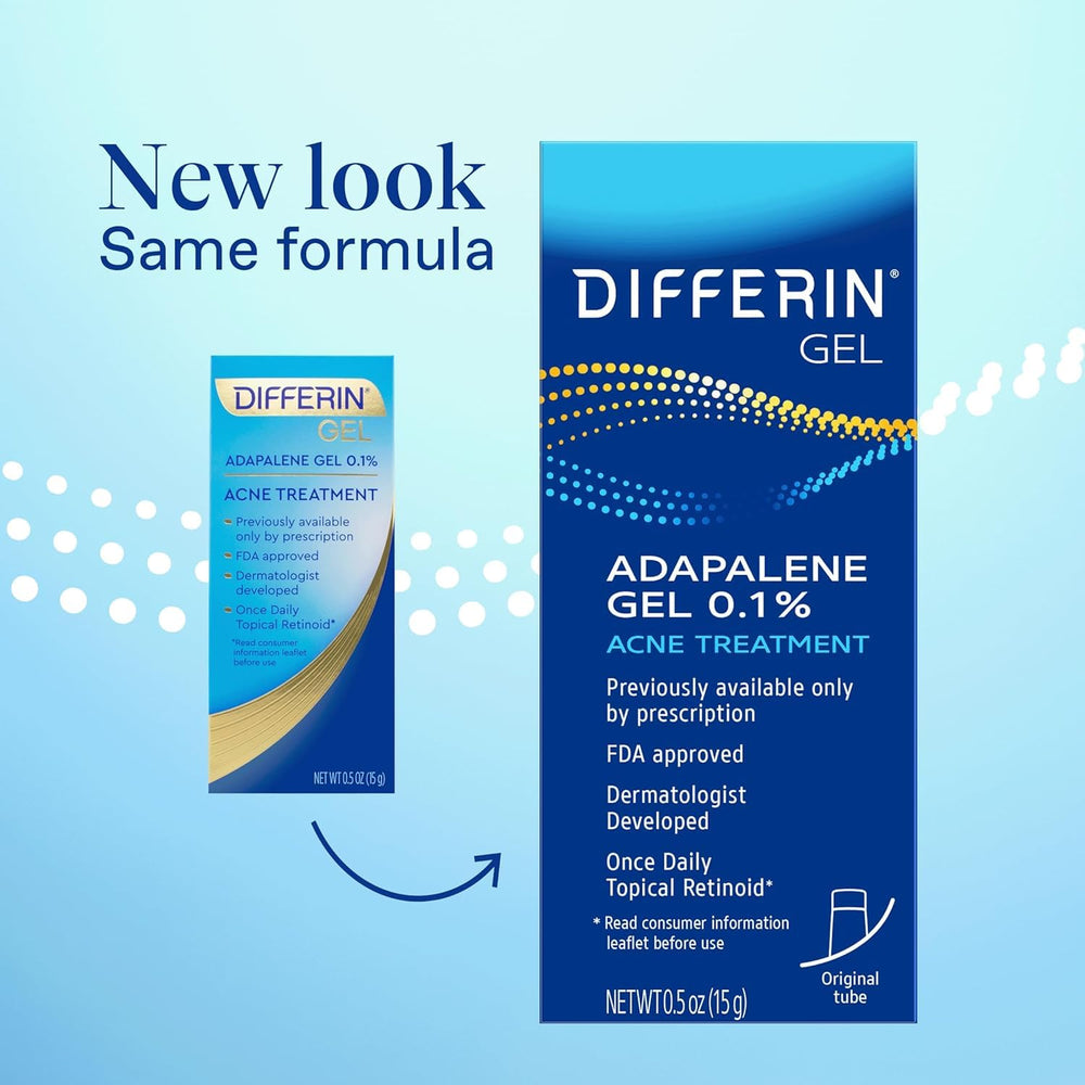 Differin gel on skin close-up highlighting fast-acting formulation at pores