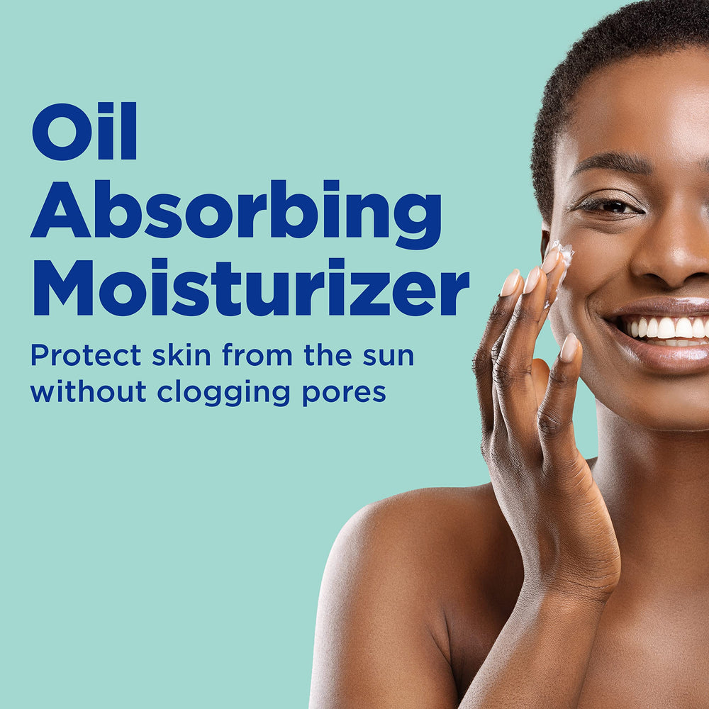 Differin Oil Absorbing Moisturizer SPF 30 pump bottle being applied