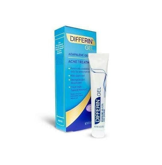 Differin gel being applied to a blemish during routine.