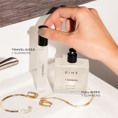 DIME Beauty 7 Summers fragrance label for quick scent recognition