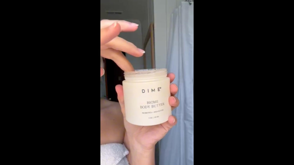 DIME Biome Body Butter sustainable packaging suits eco-conscious skincare routines.