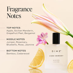 DIME Core Memory Perfume pour captures a fresh, uplifting moment
