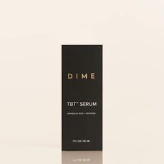 DIME Beauty TBT Serum night-time routine setup promoting calm self-care and hydration
