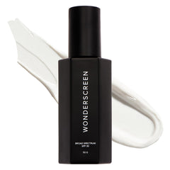DIME Beauty Wonderscreen bottle front view shows clean, non-greasy daily sunscreen.