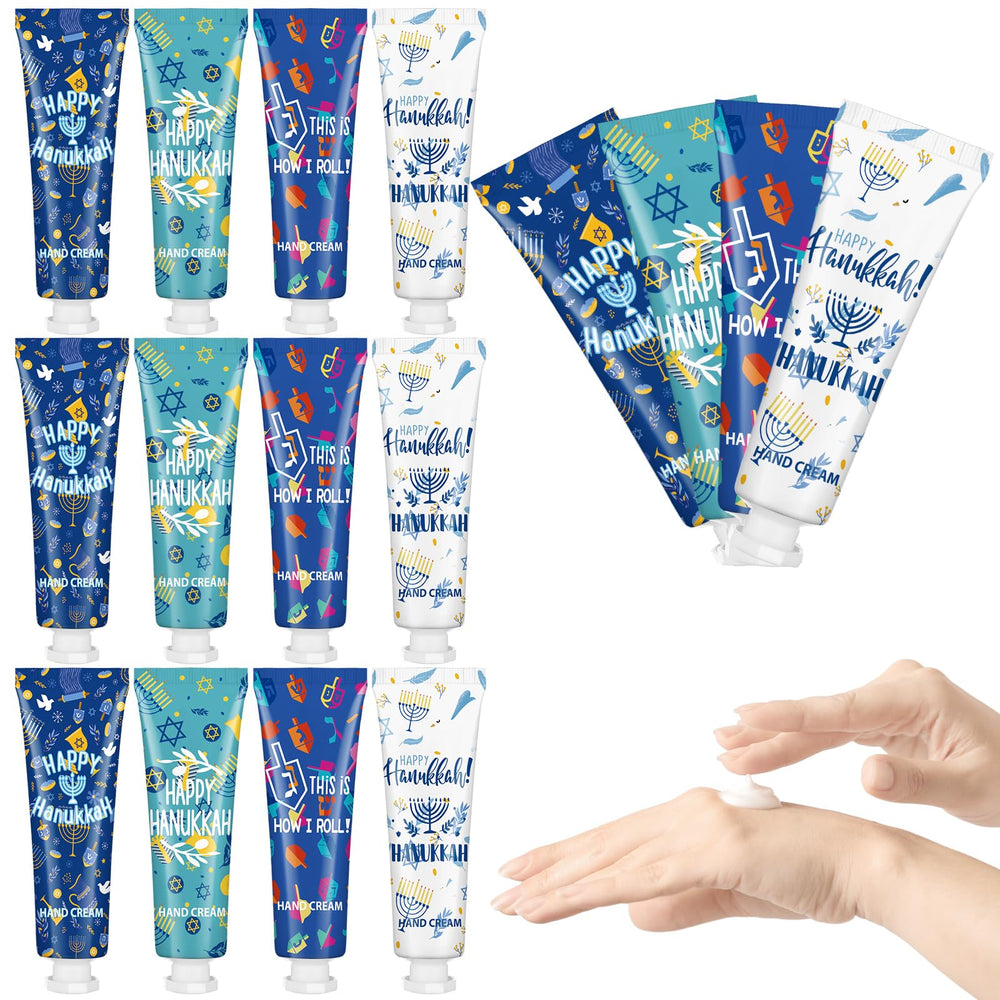 Dimsile Jewish hand cream set with menorah design in a compact tube for on-the-go moisture
