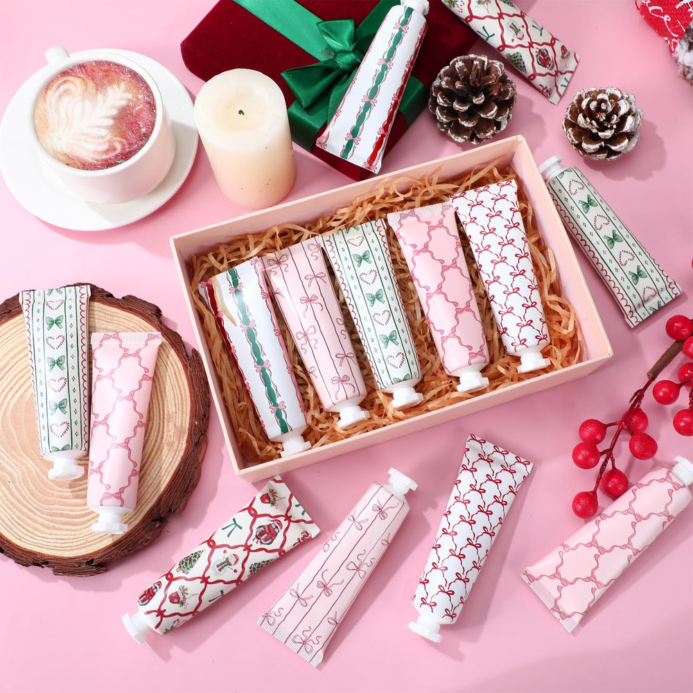 Dimsile Coconut-scent Pink Bow Hand Cream for quick-absorbing moisture.