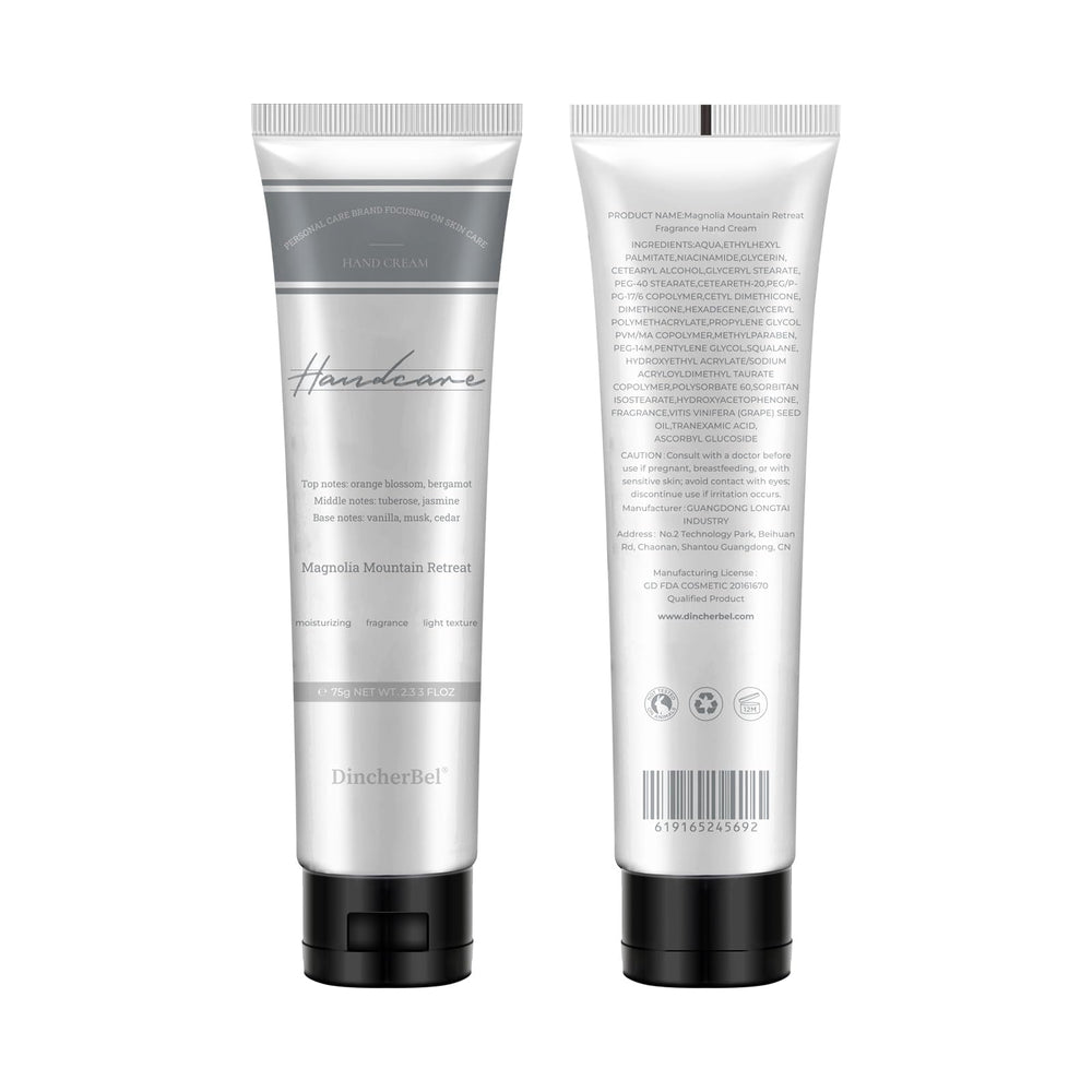 DincherBel Magnolia Mountain fragrance notes with a lingering scent.