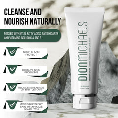 Dion Michaels 4-in-1 grooming cream texture close-up highlighting moisturizing formula
