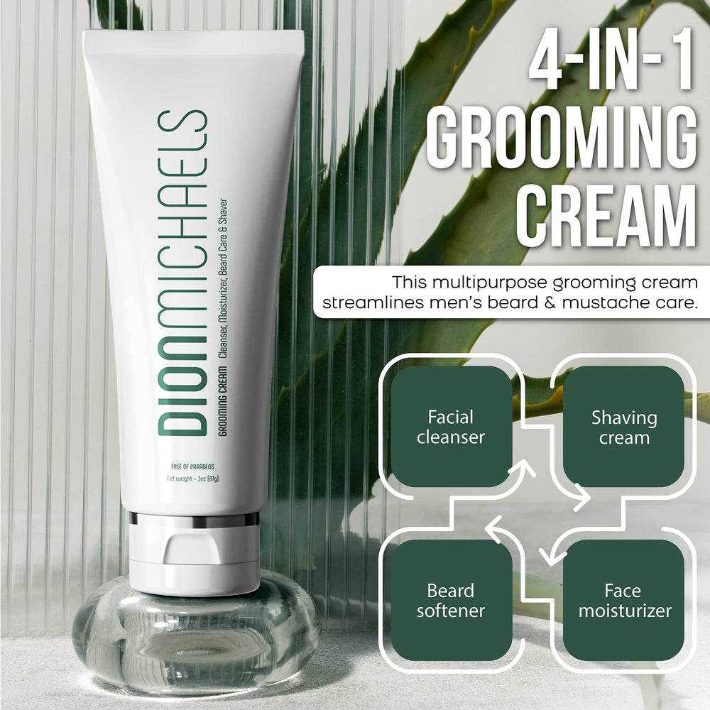 Dion Michaels moisturizer application demonstrating skin hydration after shave