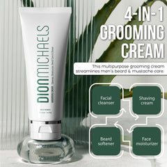 Dion Michaels moisturizer application demonstrating skin hydration after shave