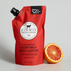 Dionis goat milk lotion applied to the arm, quick absorption for dry skin