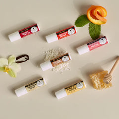 Application of Dionis Goat Milk Lip Balm showing smooth, mess-free glide