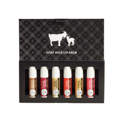 Dionis Goat Milk Lip Balm Candy Box 6-pack, gift-ready and convenient for daily use