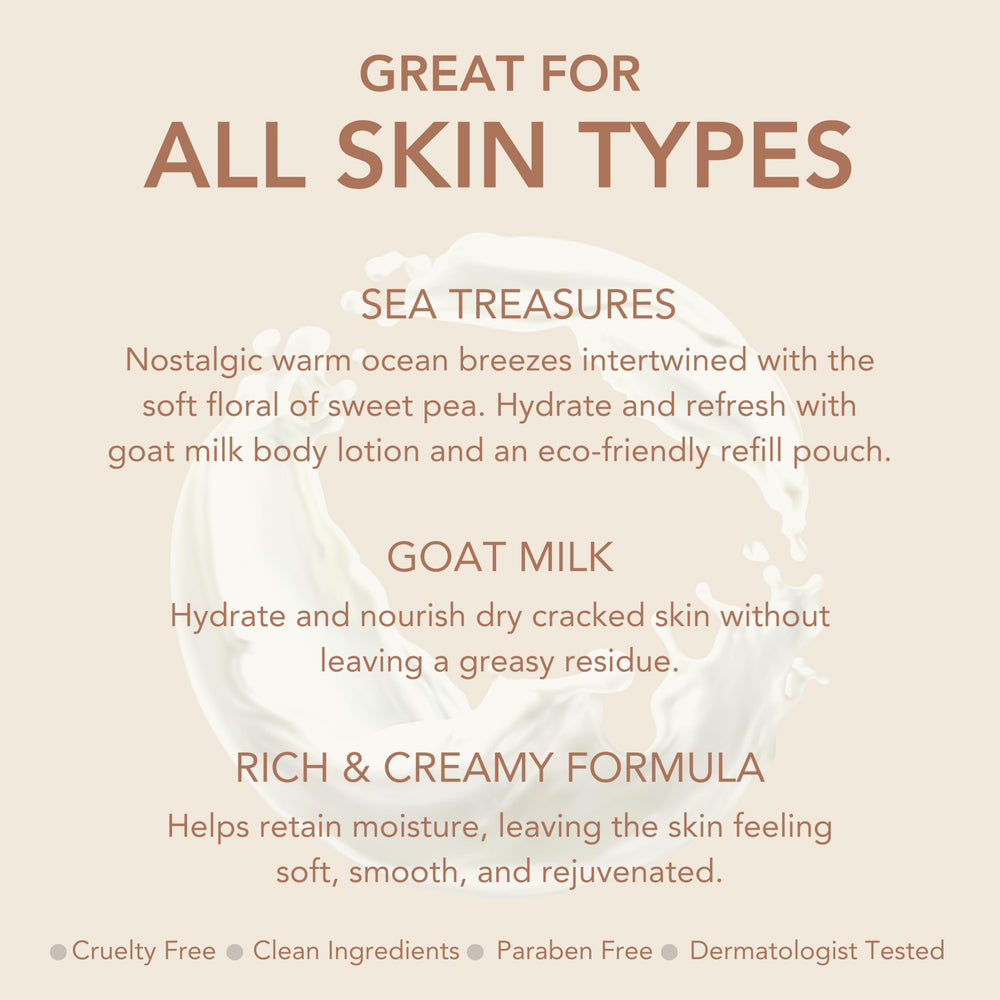 Dionis Goat Milk Lotion after-use skin looks soft and hydrated.