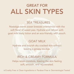 Dionis Goat Milk Lotion after-use skin looks soft and hydrated.