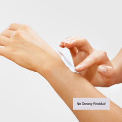 Dionis Lavender Vanilla application on hands for smooth, non-greasy hydration