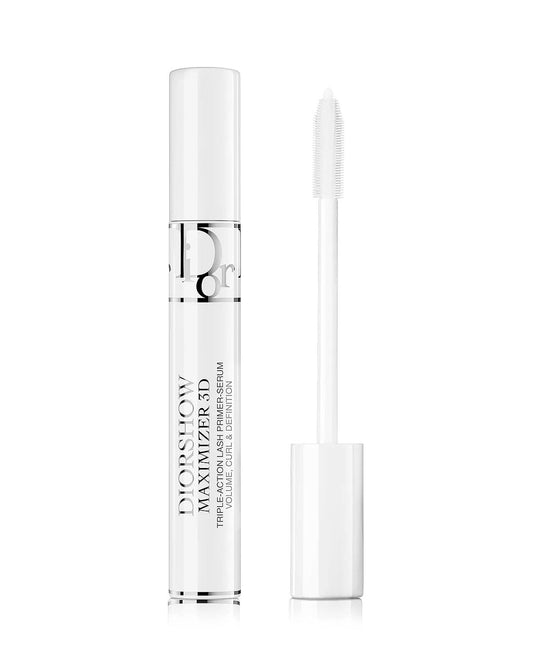 Dior Diorshow Maximizer 3D Primer packaging highlights airy lash priming formula.