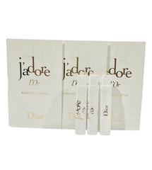 Dior J'adore L'Or sample set with three 0.03 oz vials for testing on the go